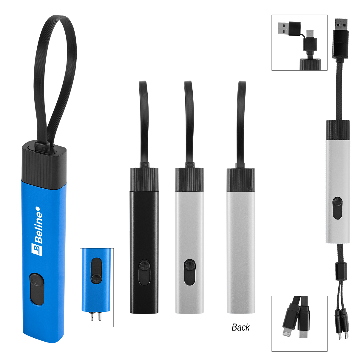 Picture of Recycled Aluminum Retractable Travel Charging Cable