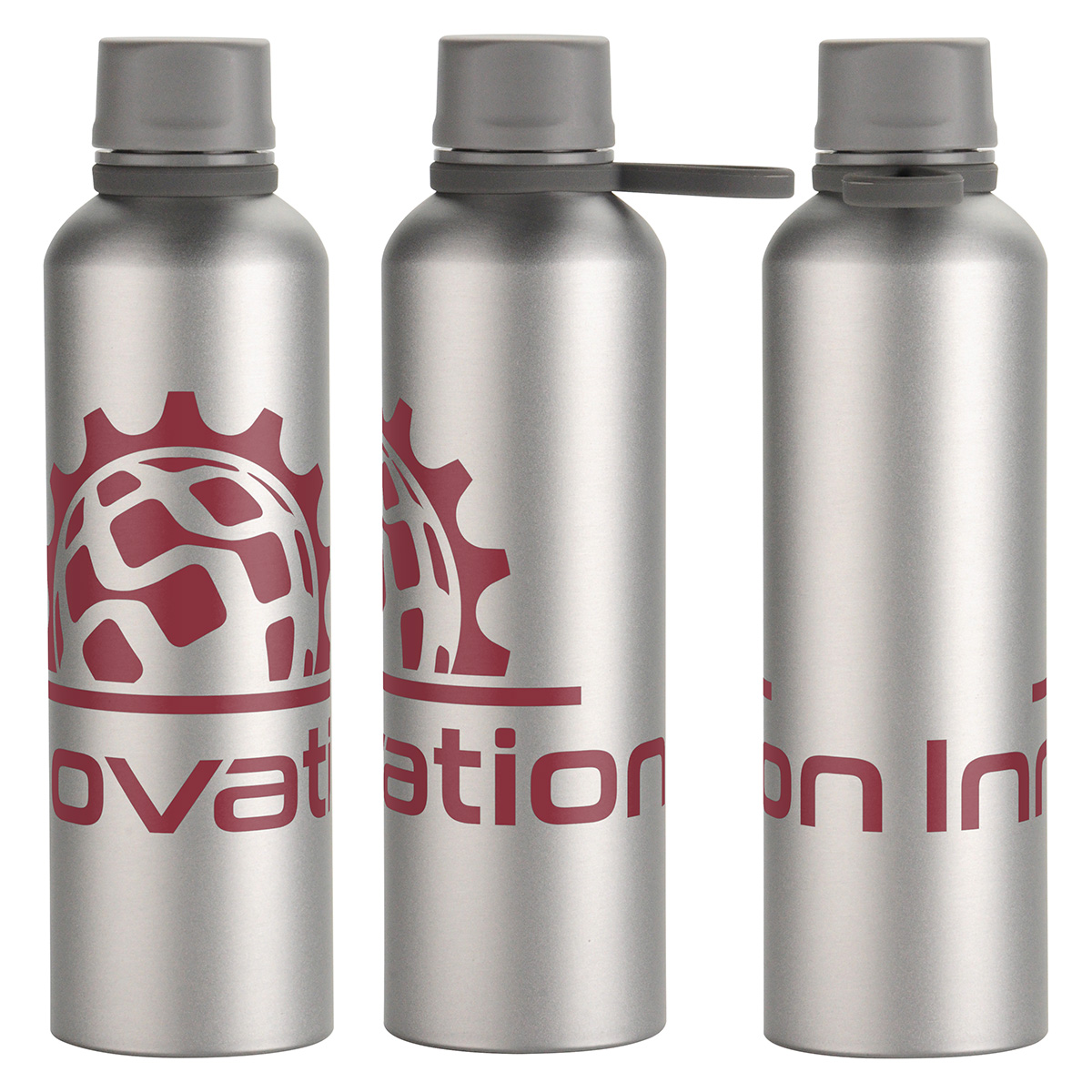 Picture of Avento 25 oz Recycled Aluminum Bottle with Silicone Loop