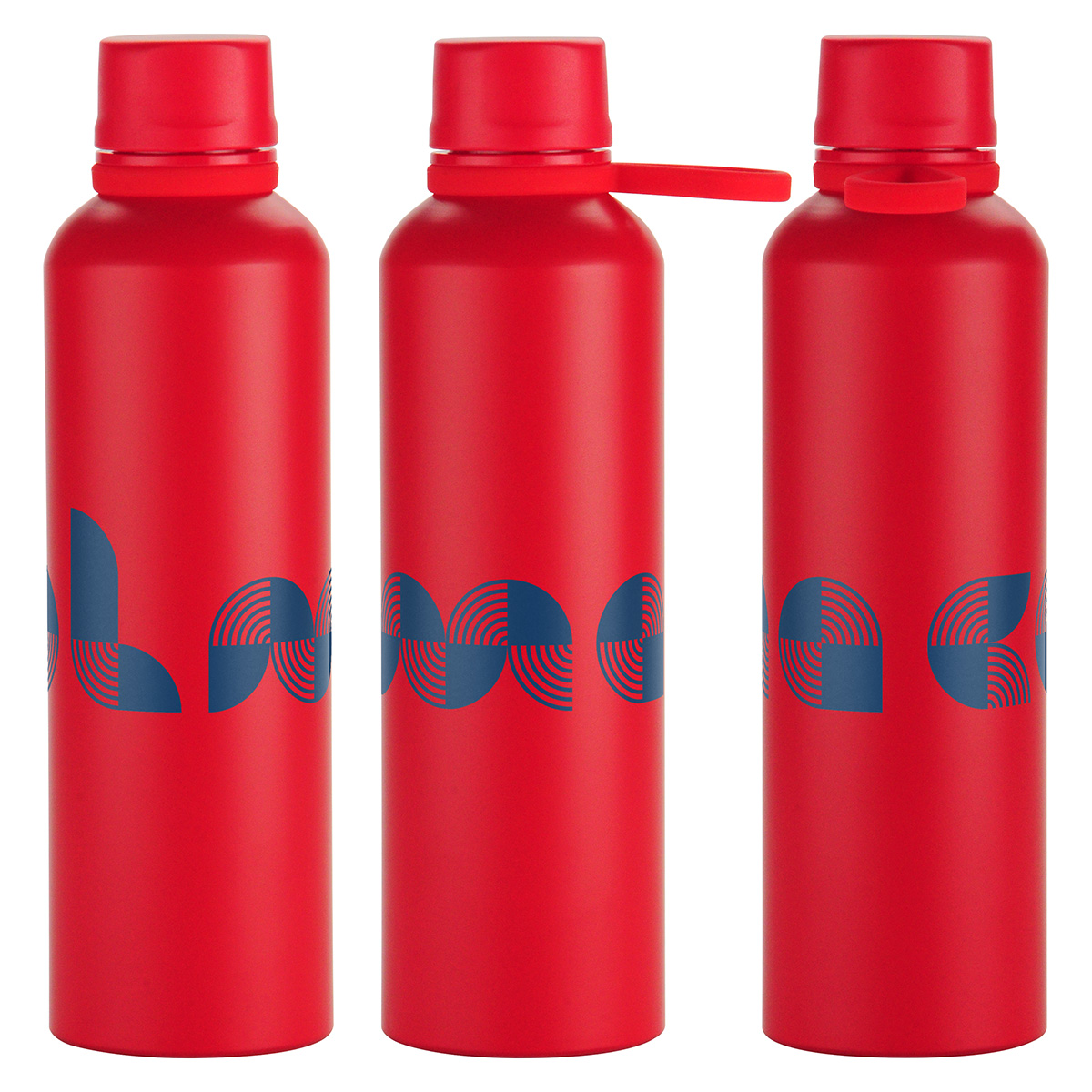 Picture of Avento 25 oz Recycled Aluminum Bottle with Silicone Loop