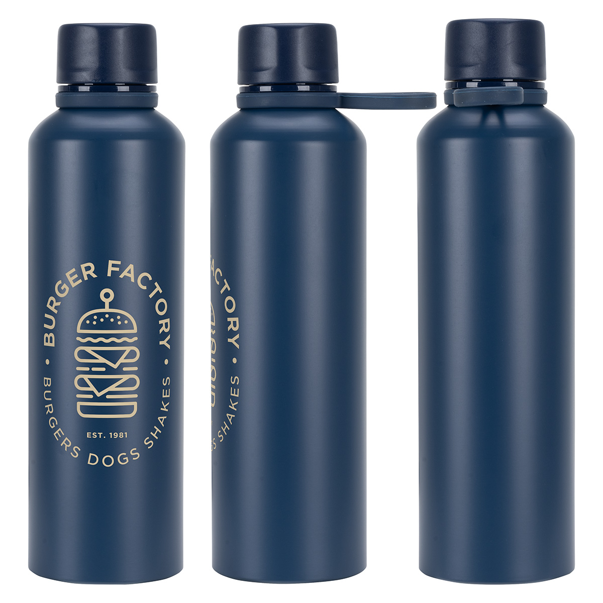 Picture of Avento 25 oz Recycled Aluminum Bottle with Silicone Loop