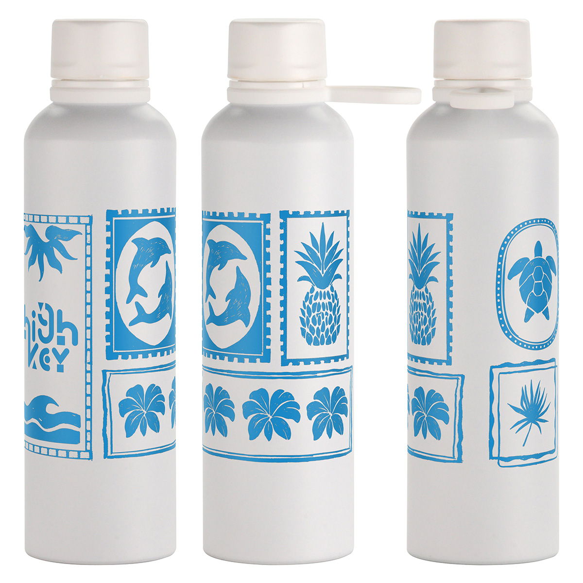 Picture of Avento 25 oz Recycled Aluminum Bottle with Silicone Loop