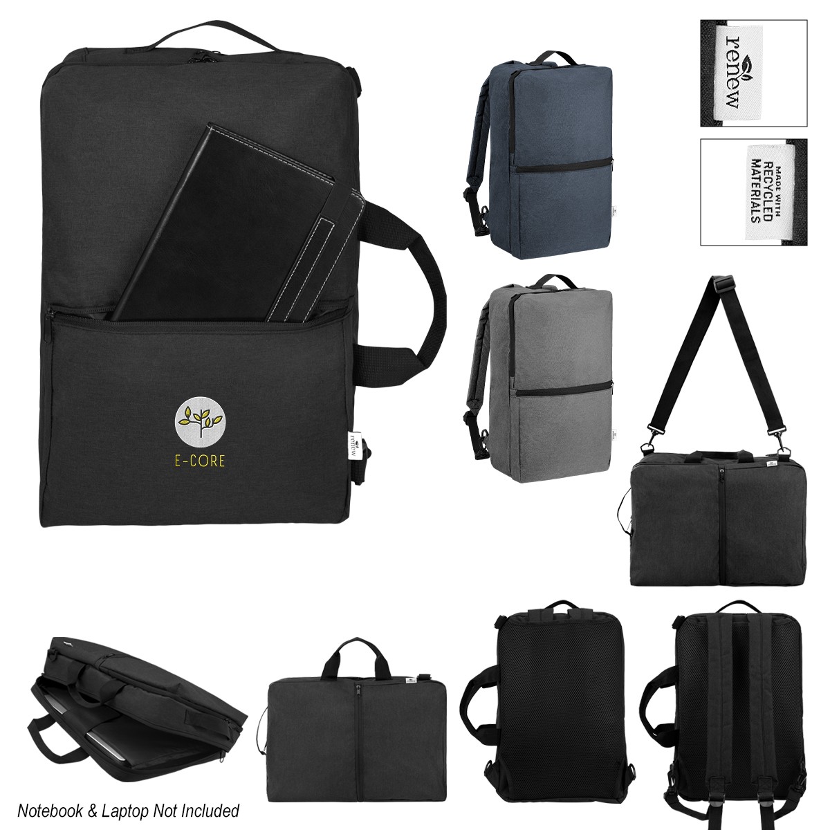 Picture of Sophie 3-in-1 Convertible Rpet Computer Backpack