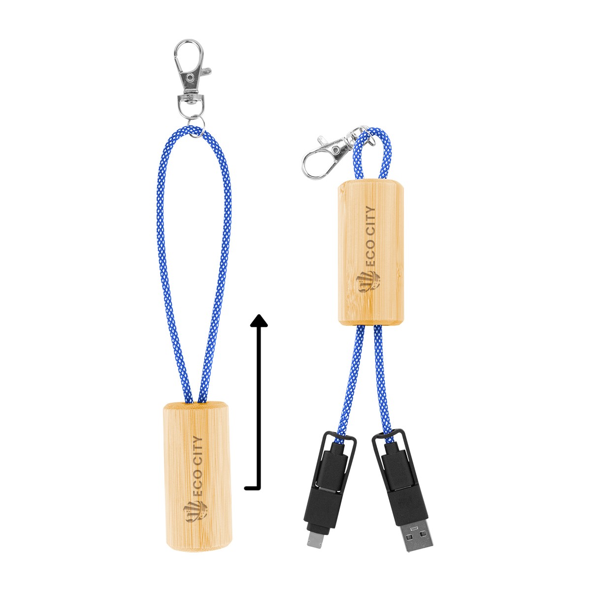 Picture of Bamboo Slider Multi-chargin Cables