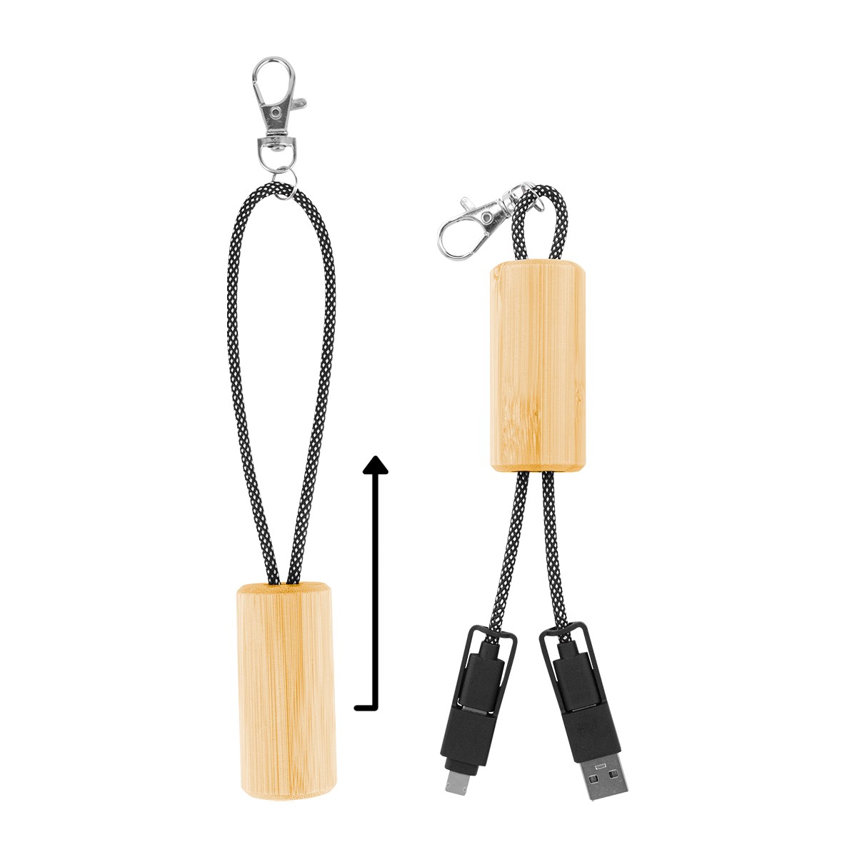 Picture of Bamboo Slider Multi-chargin Cables