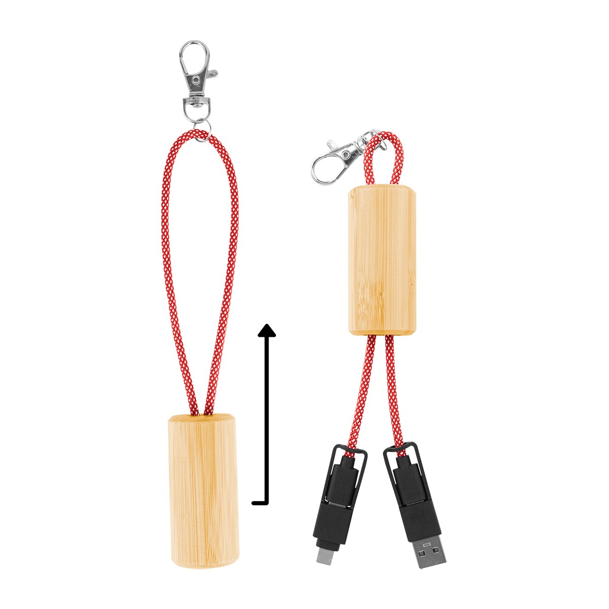 Picture of Bamboo Slider Multi-chargin Cables