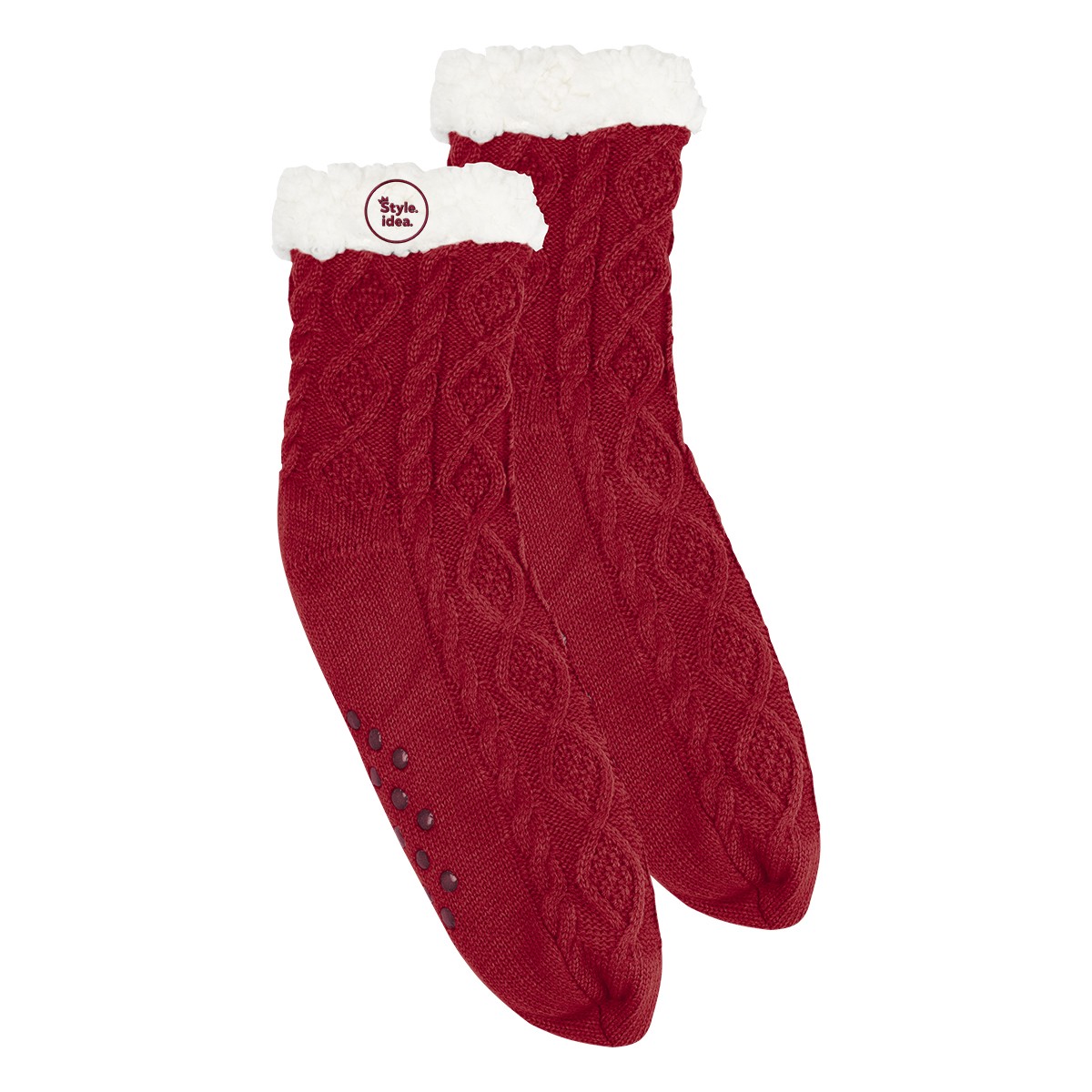 Picture of Cozy Cable Knit Slipper Socks