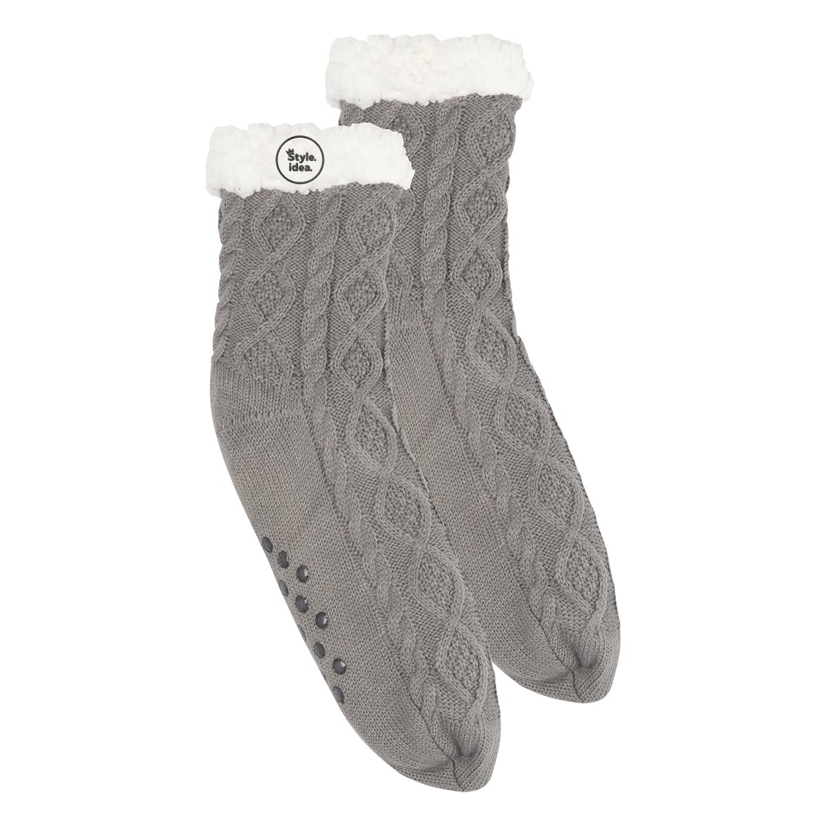 Picture of Cozy Cable Knit Slipper Socks