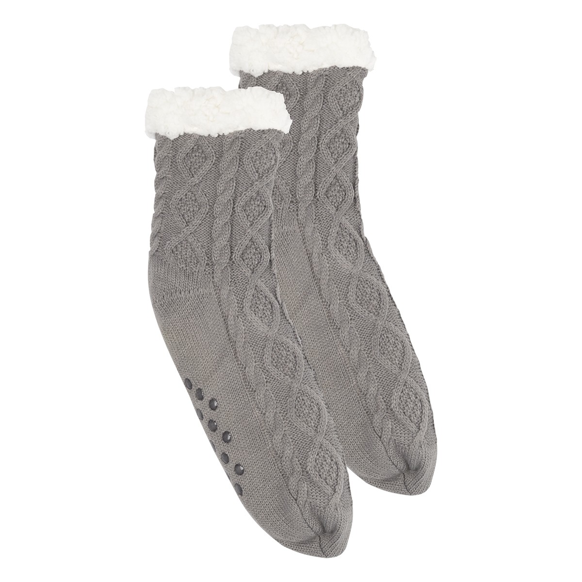 Picture of Cozy Cable Knit Slipper Socks
