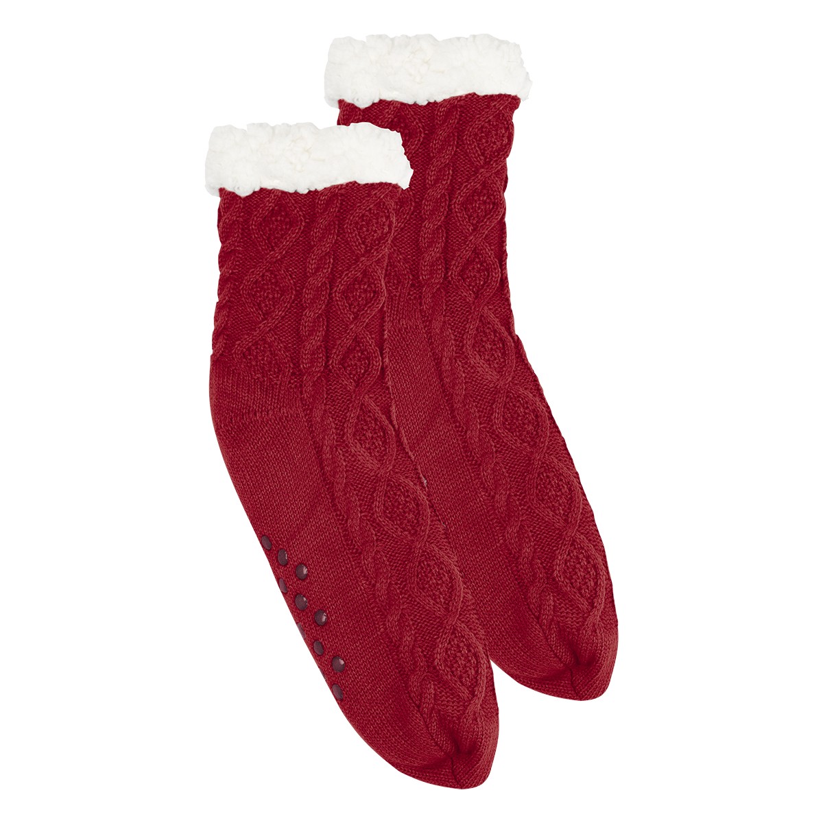 Picture of Cozy Cable Knit Slipper Socks