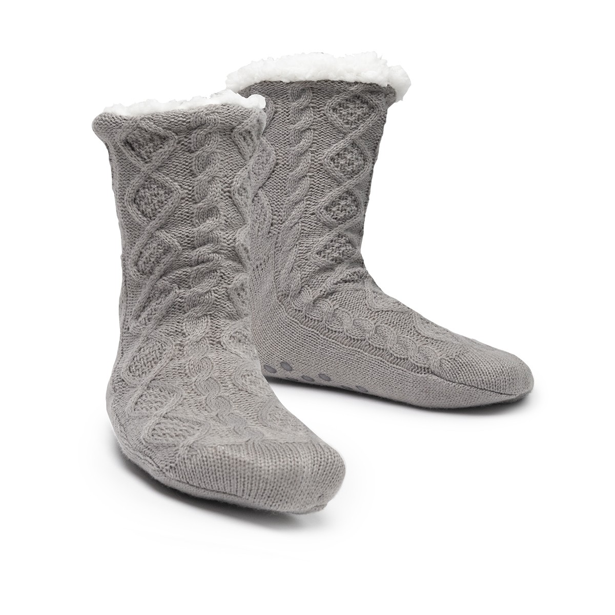 Picture of Cozy Cable Knit Slipper Socks