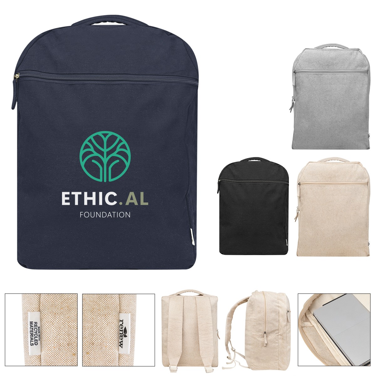 Picture of Arden Recycled 14 Oz. Cotton Computer Backpack