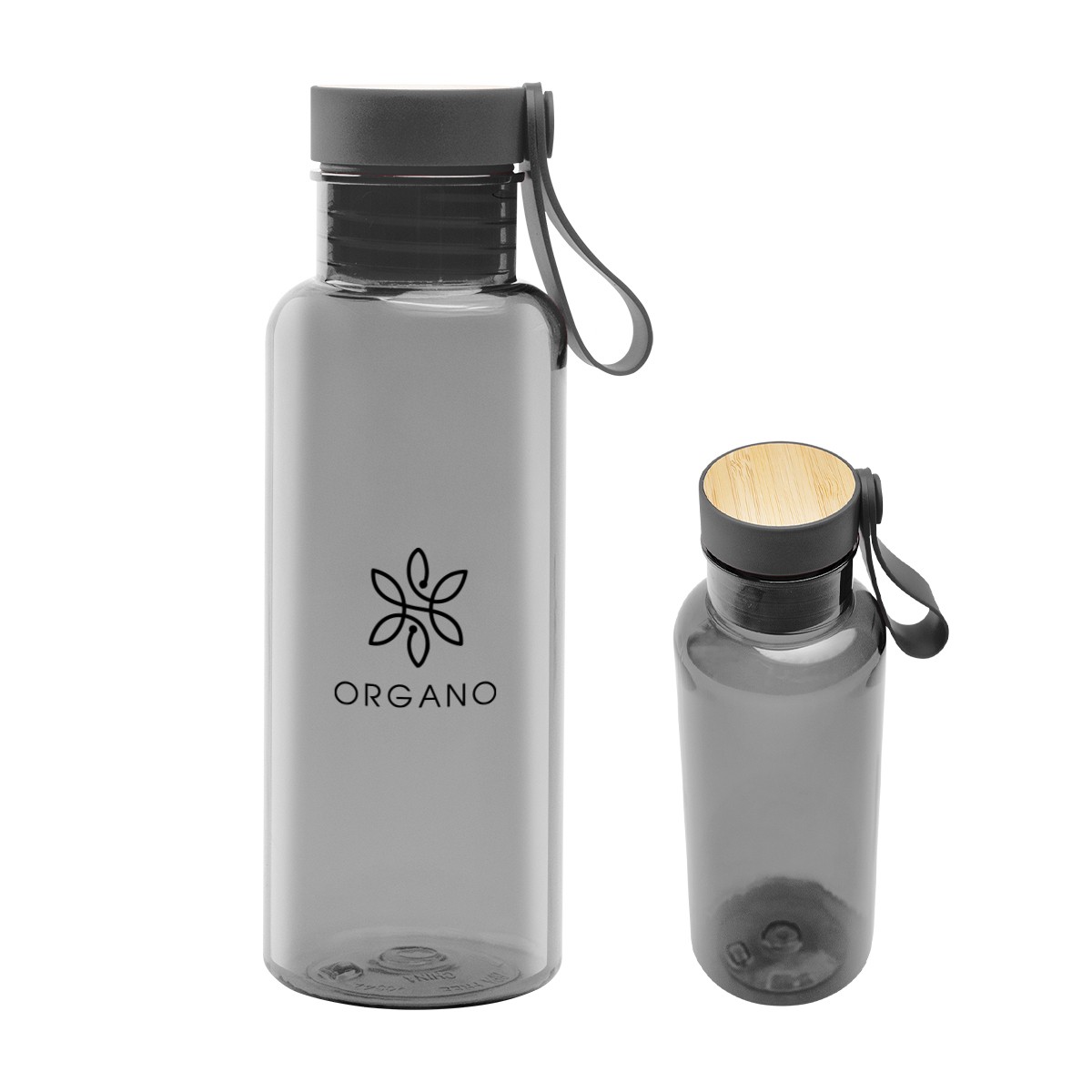 Picture of 20 Oz. Case Rpet Bottle With Bamboo Accent Lid And Silicone Easy Carry Handle