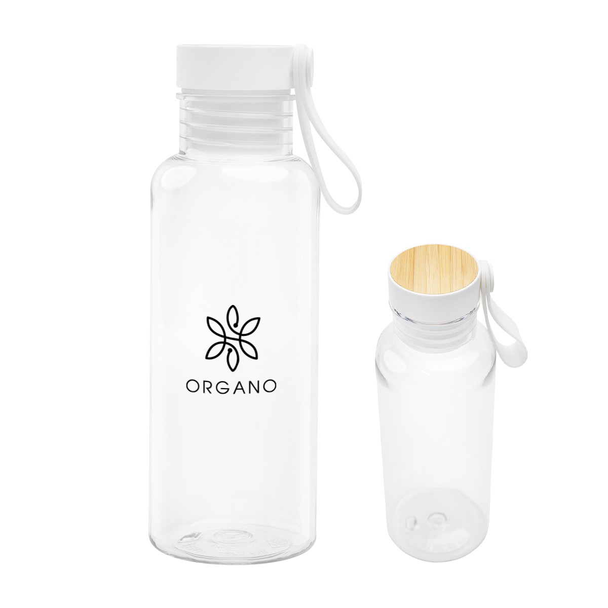 Picture of 20 Oz. Case Rpet Bottle With Bamboo Accent Lid And Silicone Easy Carry Handle