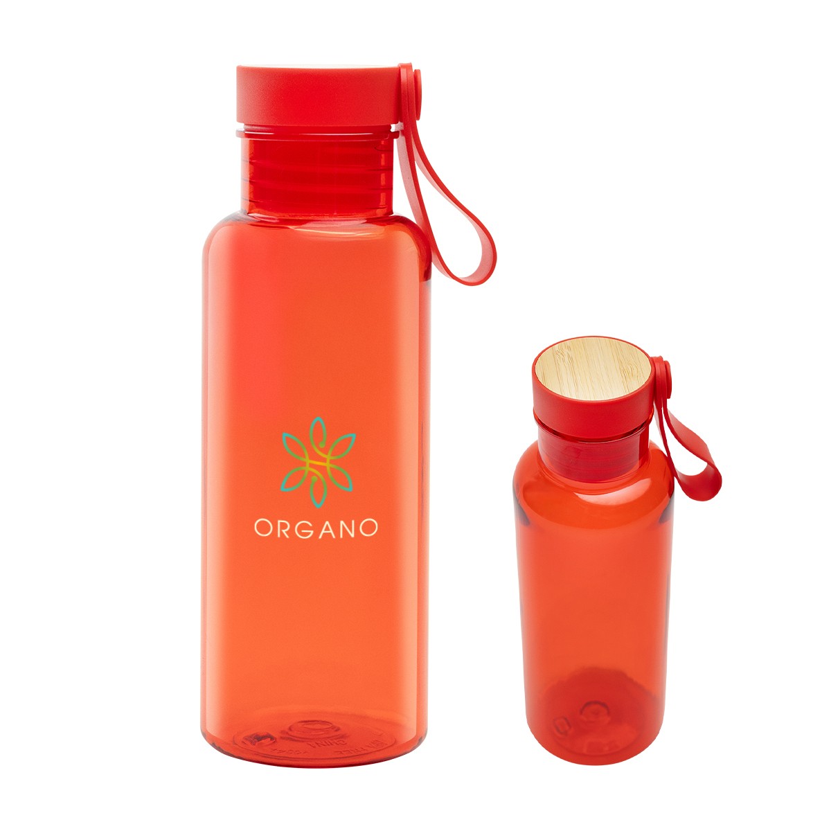 Picture of 20 Oz. Case Rpet Bottle With Bamboo Accent Lid And Silicone Easy Carry Handle