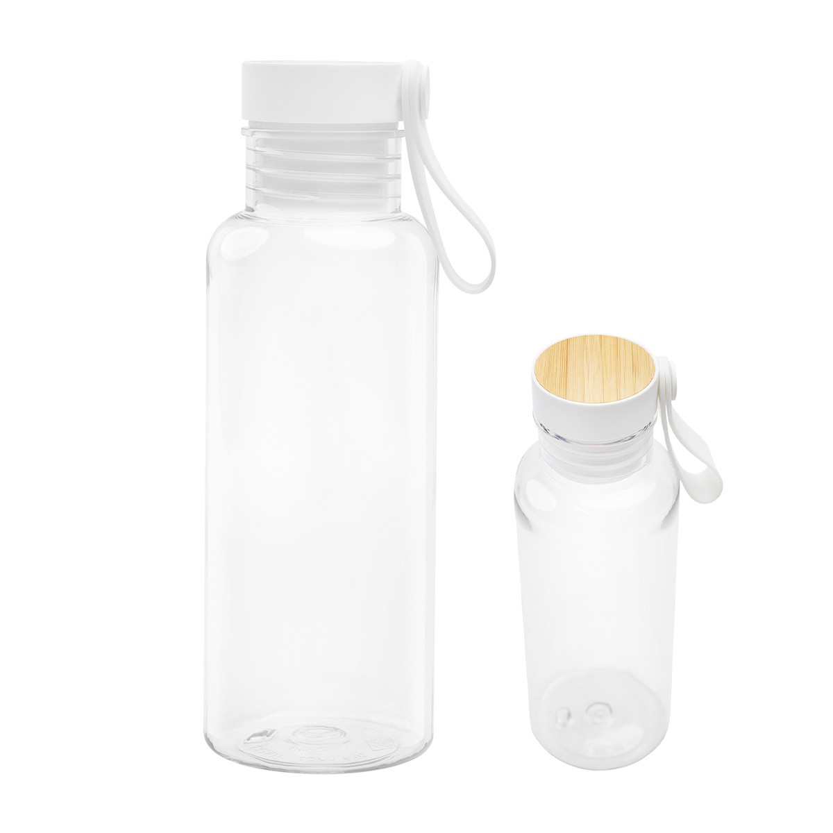 Picture of 20 Oz. Case Rpet Bottle With Bamboo Accent Lid And Silicone Easy Carry Handle