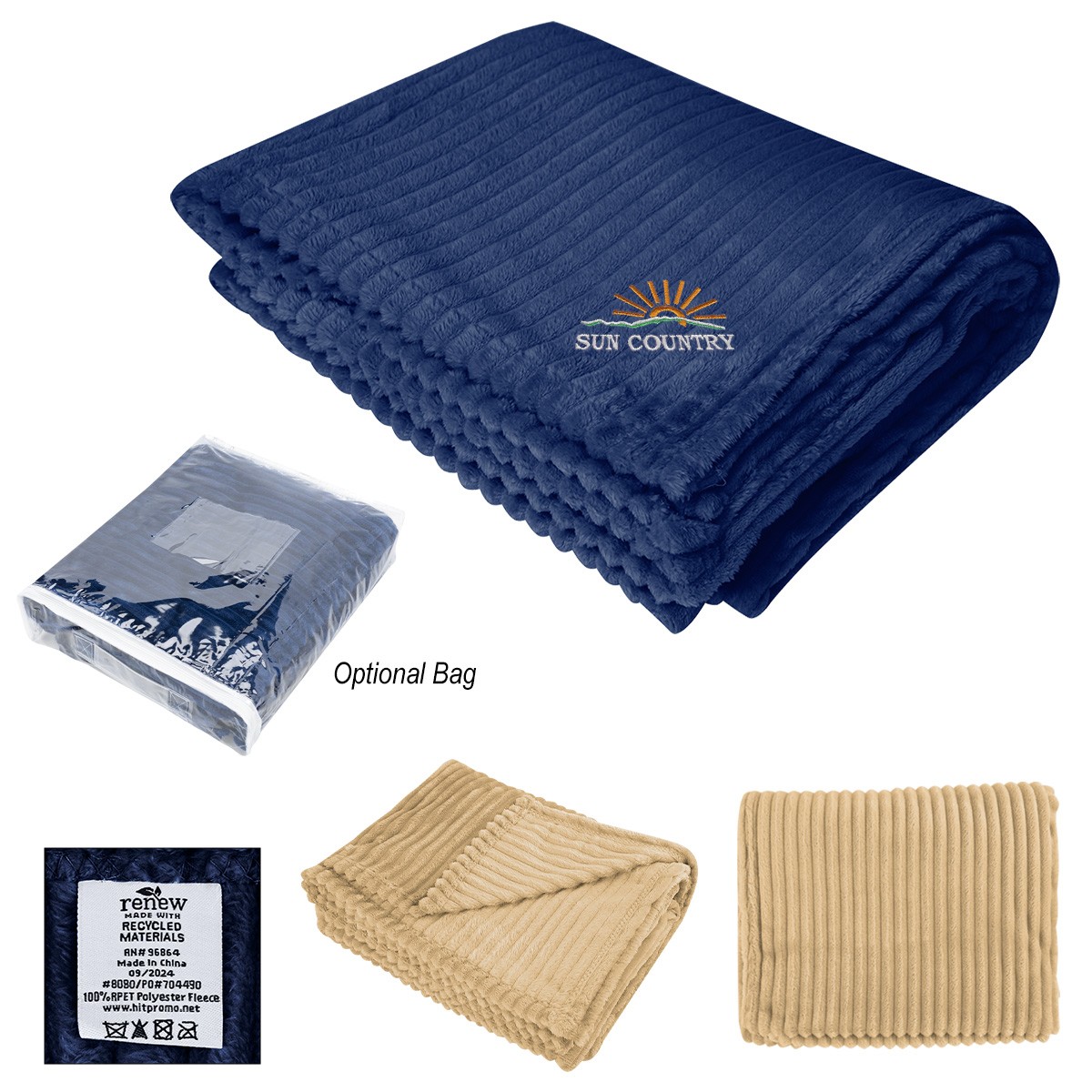 Picture of Raleigh Recycled Ribbed Flannel Blanket