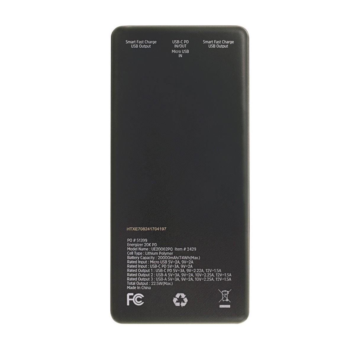 Picture of 20,000 Mah Energizer® Pd Power Bank