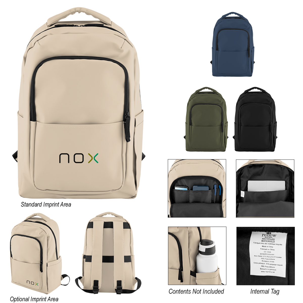 Picture of Hudson Leatherette Laptop Backpack