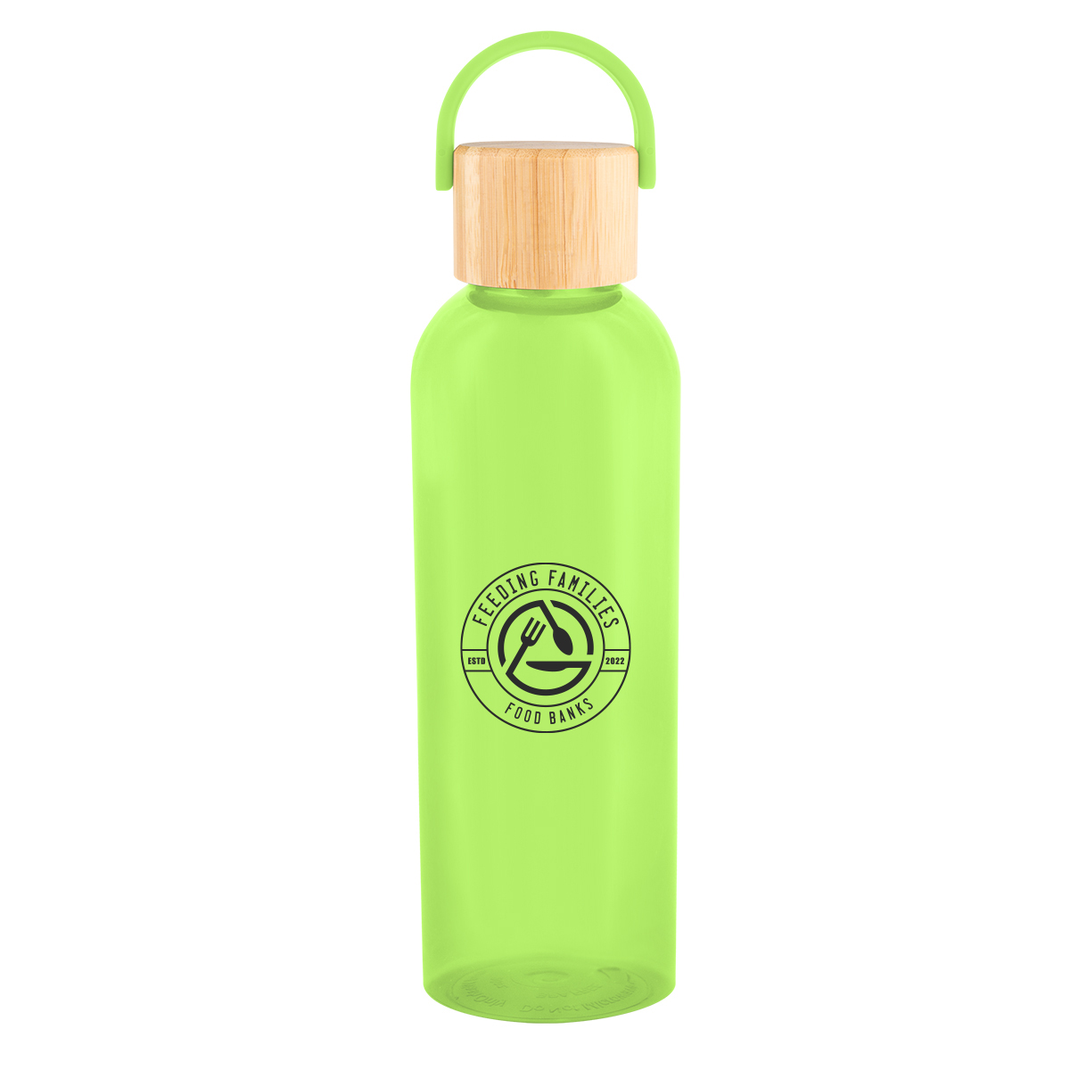 Picture of 20 Oz. Ally Rpet Bottle With Bamboo Lid And Easy Carry Handle