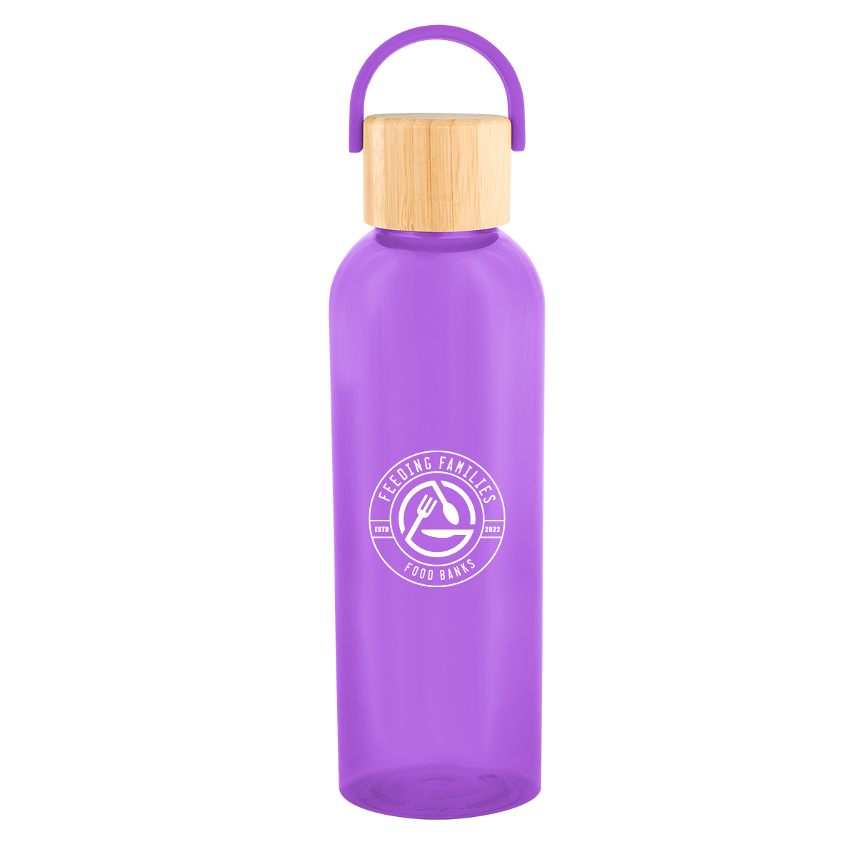 Picture of 20 Oz. Ally Rpet Bottle With Bamboo Lid And Easy Carry Handle