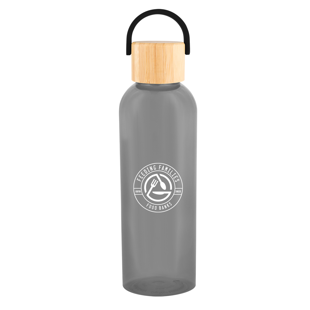 Picture of 20 Oz. Ally Rpet Bottle With Bamboo Lid And Easy Carry Handle