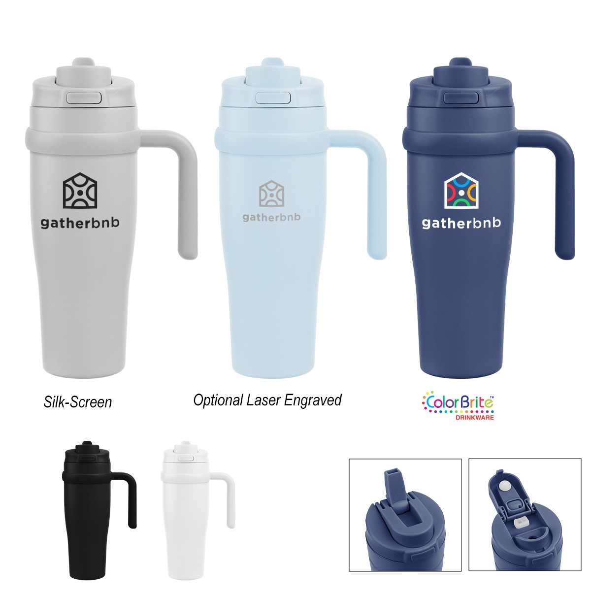 Picture of 30 Oz. Apex Sip & Chug Recycled Stainless Steel Tumbler