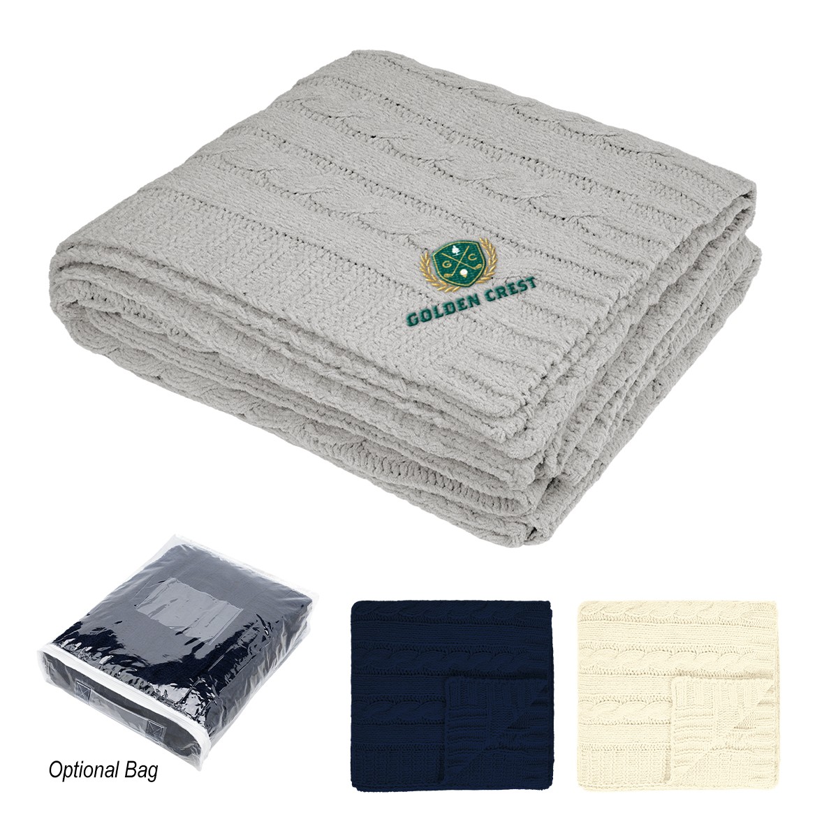 Picture of Cable Knit Rpet Chenille Blanket