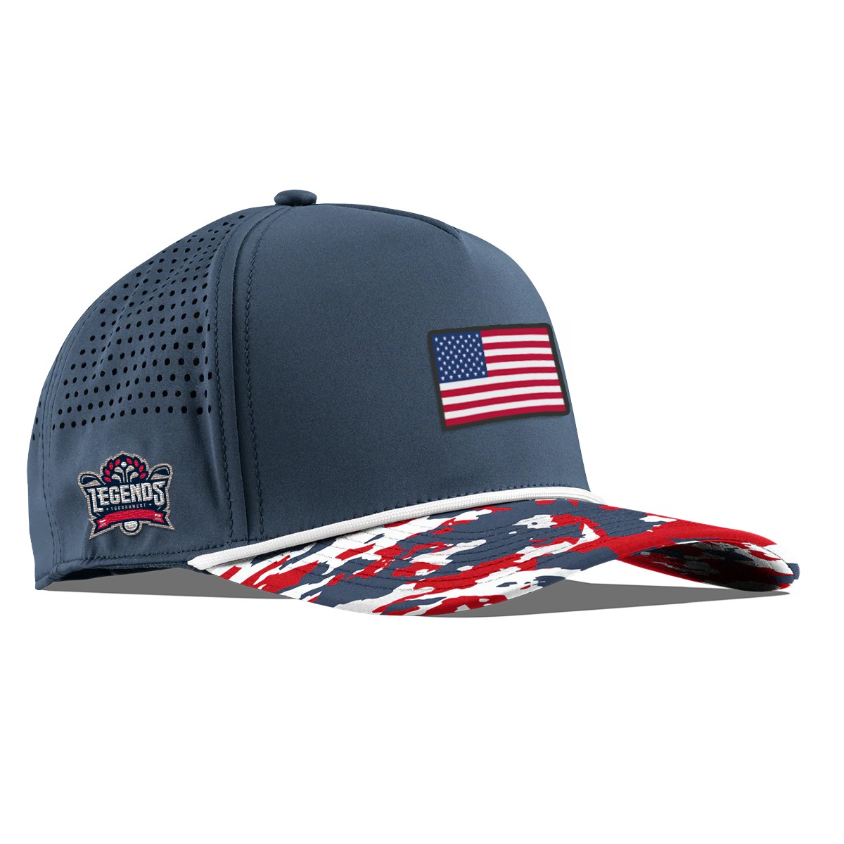 Picture of Branded Bills 545 Bare Curved Usa Camo Rope Cap