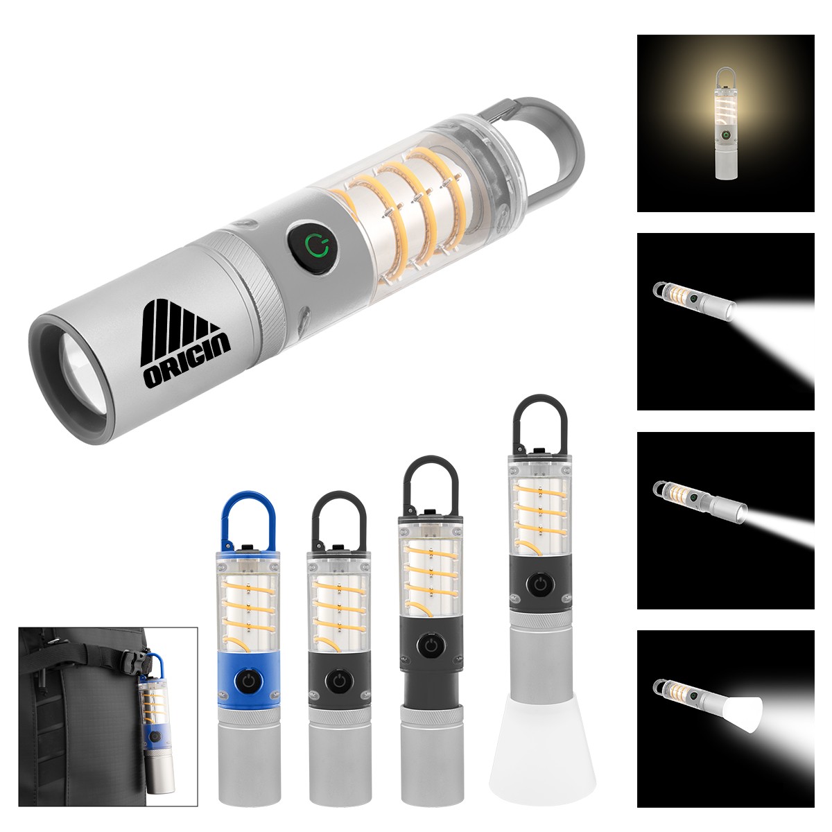 Picture of Led Lantern Flashlight With Carabiner