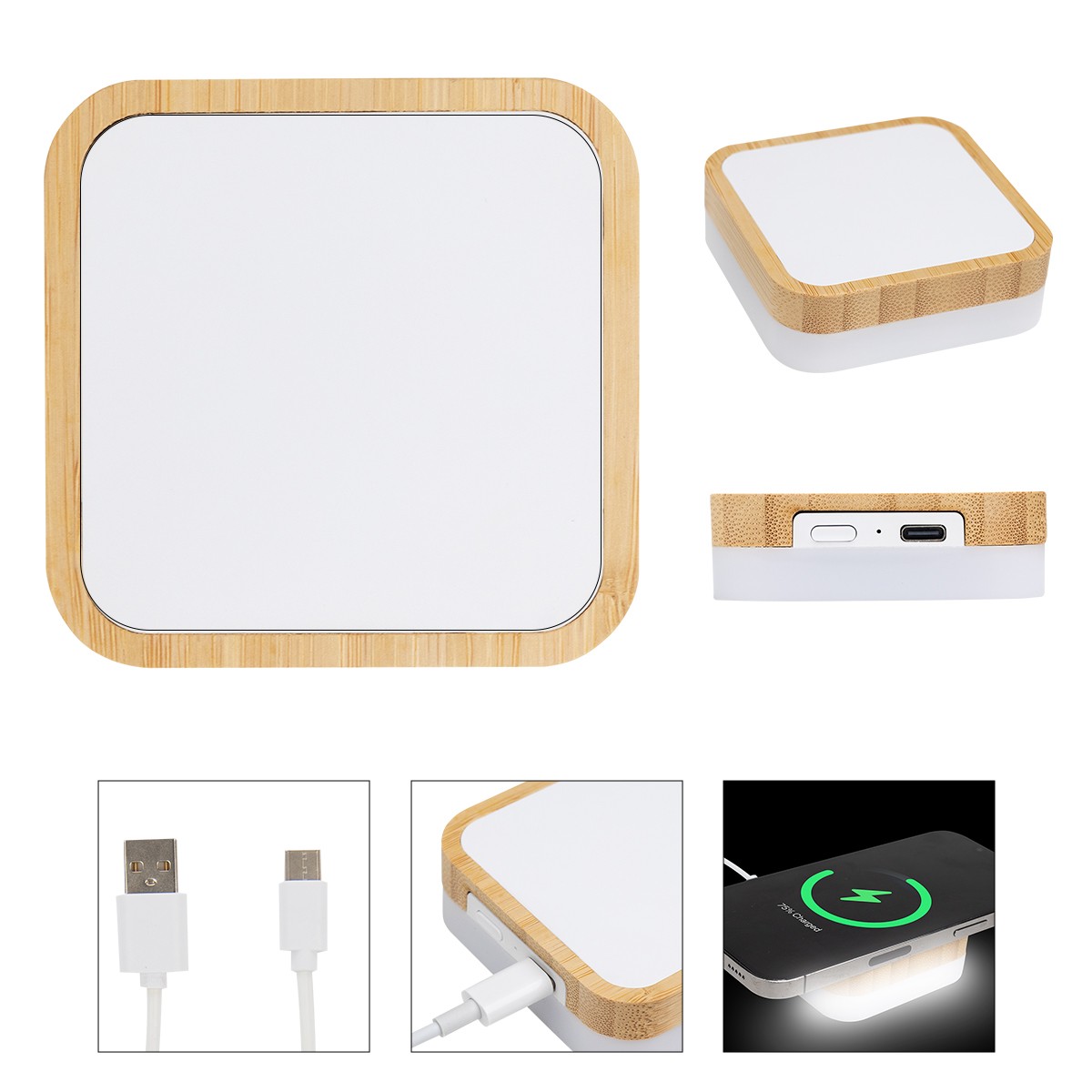 Picture of Bamboo Wireless Charger Night Light