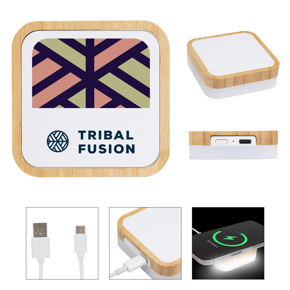 Picture of Bamboo Wireless Charger Night Light
