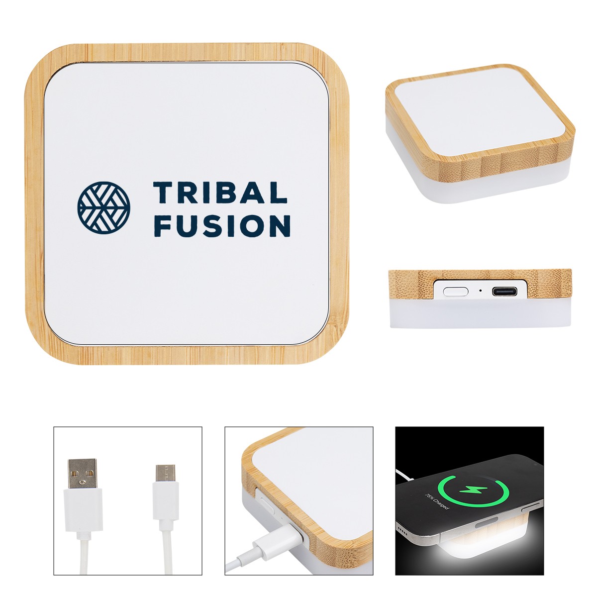 Picture of Bamboo Wireless Charger Night Light