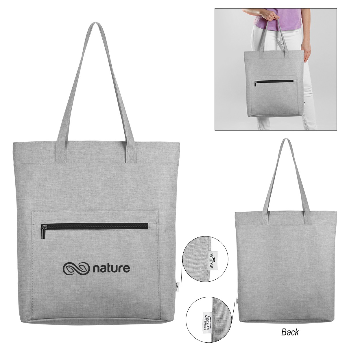 Picture of Habitat Rpet Heathered Tote Bag