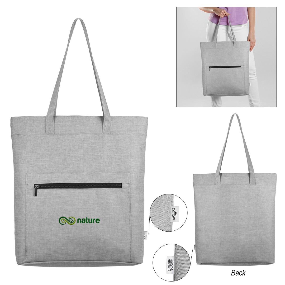 Picture of Habitat Rpet Heathered Tote Bag