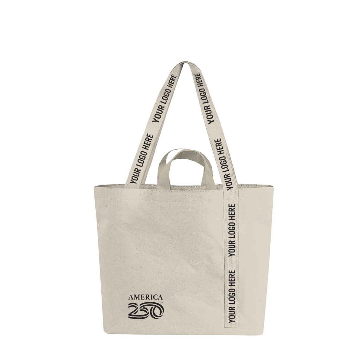 Picture of America250™ - 14 Oz. Recycled Mono-strap Canvas Tote Bag