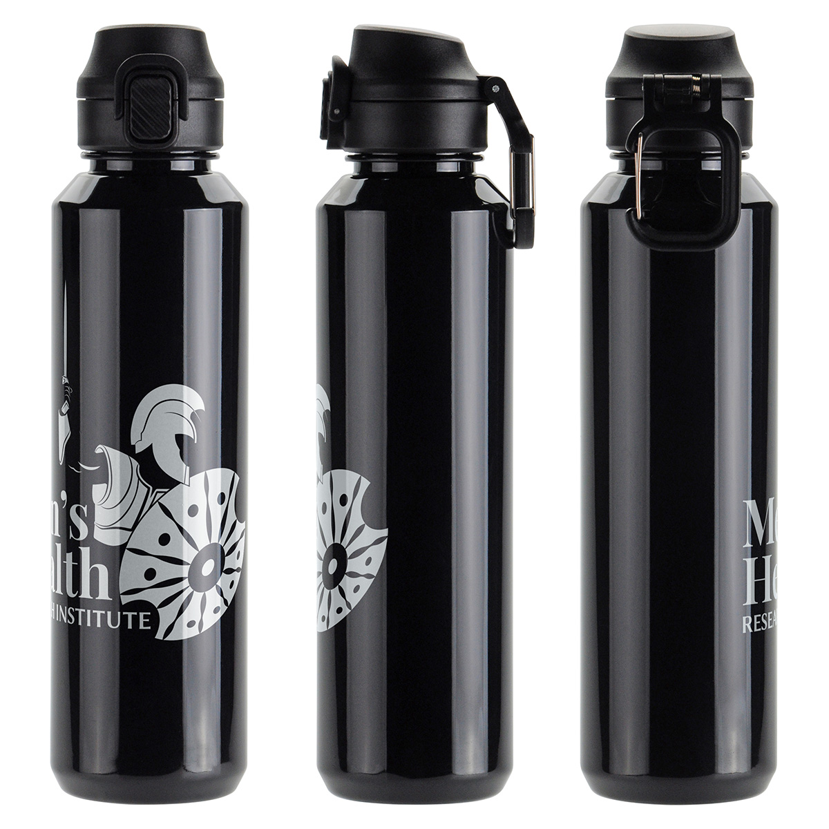 Picture of Switchback 27 oz RPET Bottle with Snap-Top Lid & Carabiner