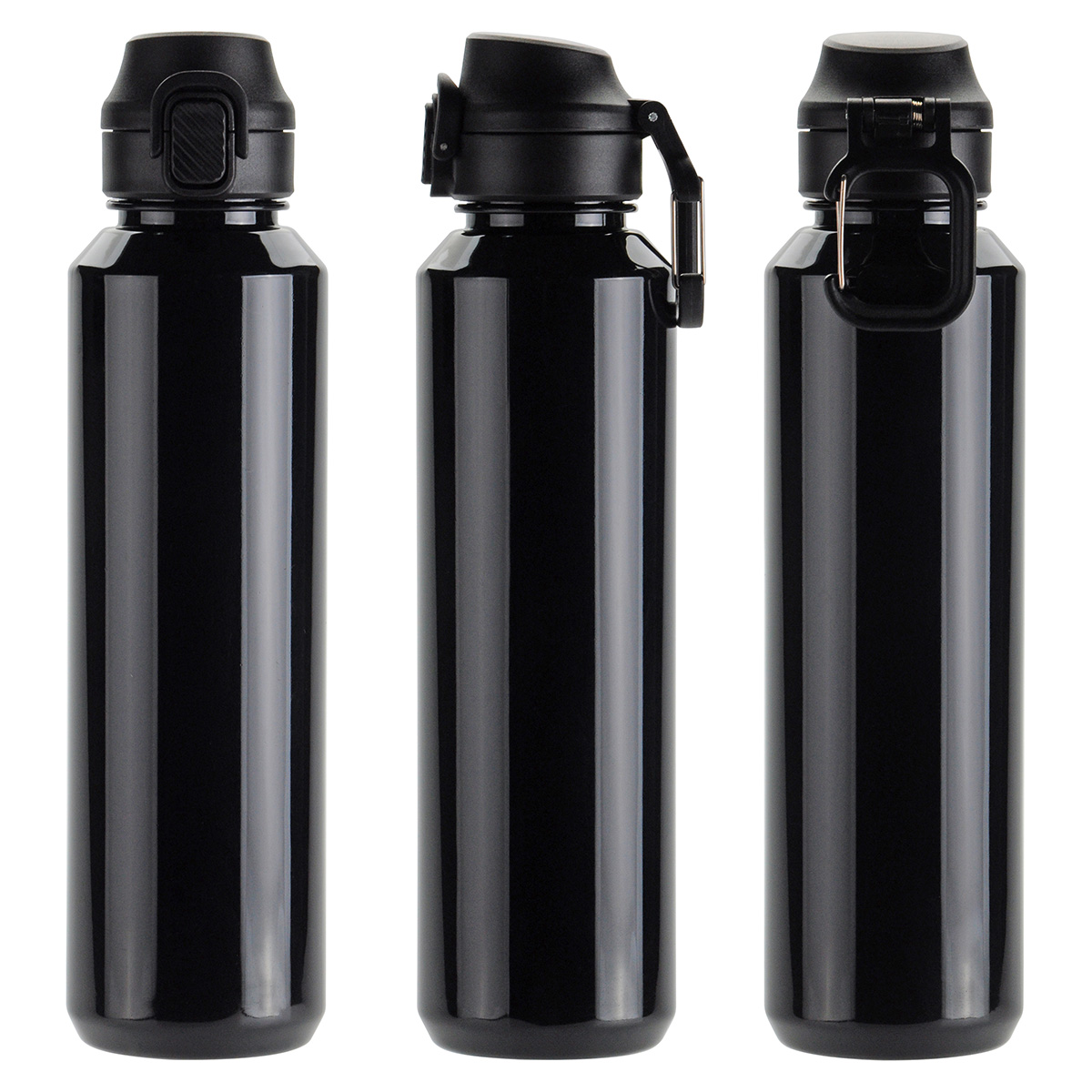Picture of Switchback 27 oz RPET Bottle with Snap-Top Lid & Carabiner