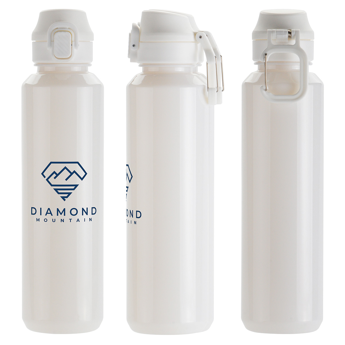 Picture of Switchback 27 oz RPET Bottle with Snap-Top Lid & Carabiner