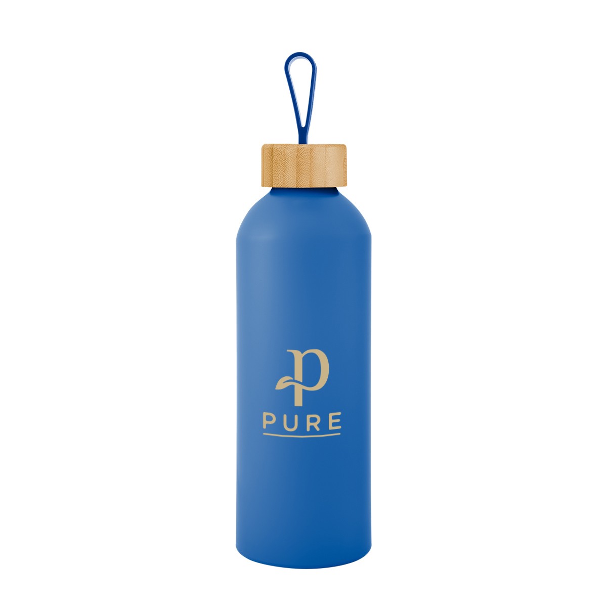 Picture of 25 Oz. Blaire Recycled Aluminum Bottle With Bamboo Lid And Carry Handle