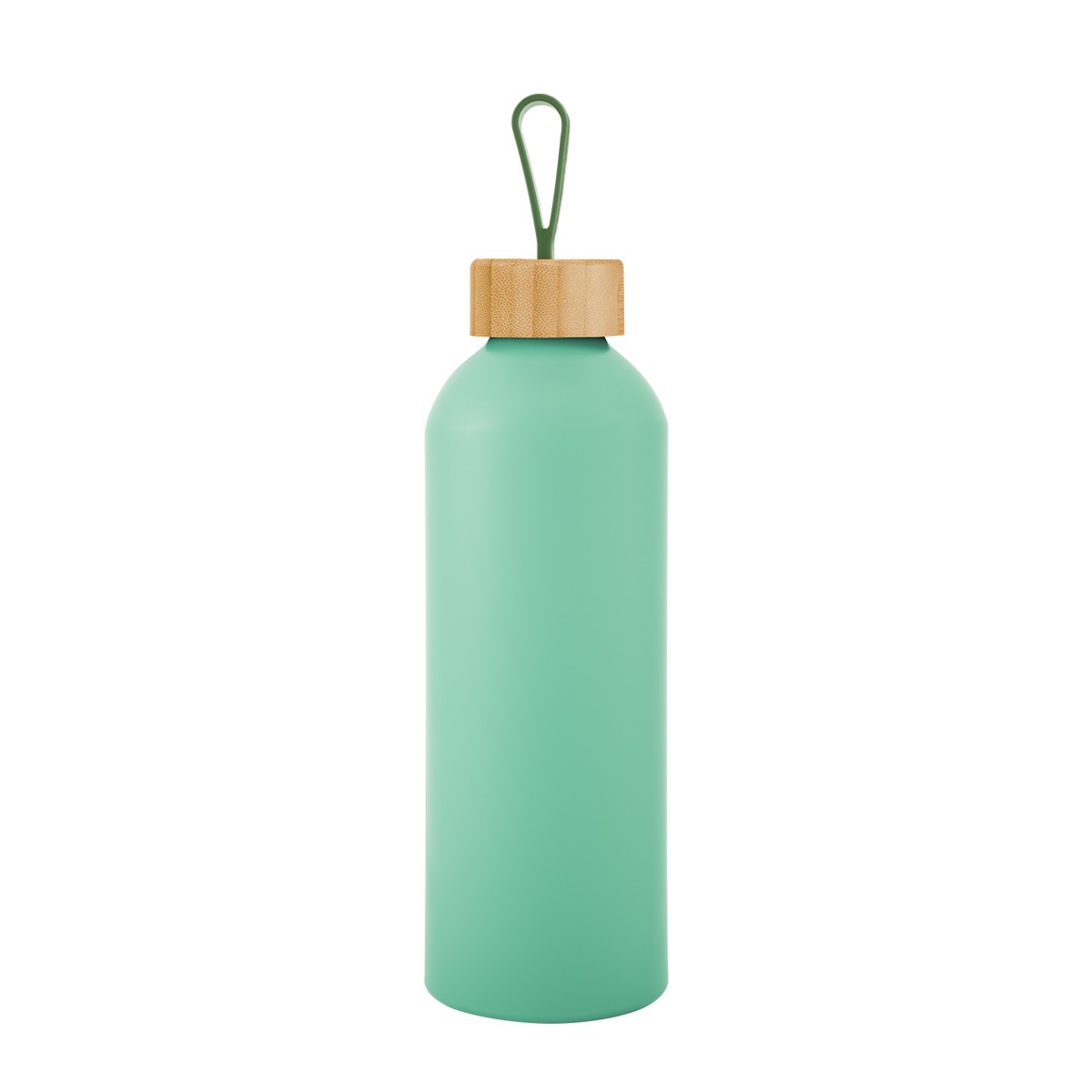 Picture of 25 Oz. Blaire Recycled Aluminum Bottle With Bamboo Lid And Carry Handle