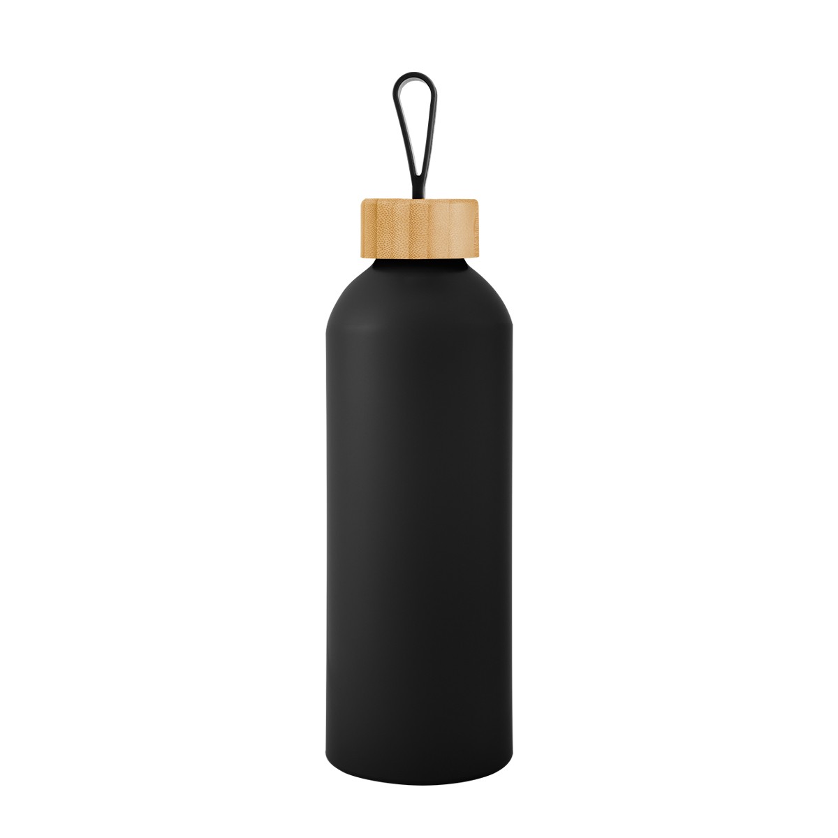 Picture of 25 Oz. Blaire Recycled Aluminum Bottle With Bamboo Lid And Carry Handle