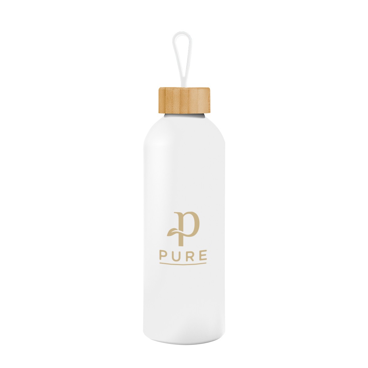 Picture of 25 Oz. Blaire Recycled Aluminum Bottle With Bamboo Lid And Carry Handle