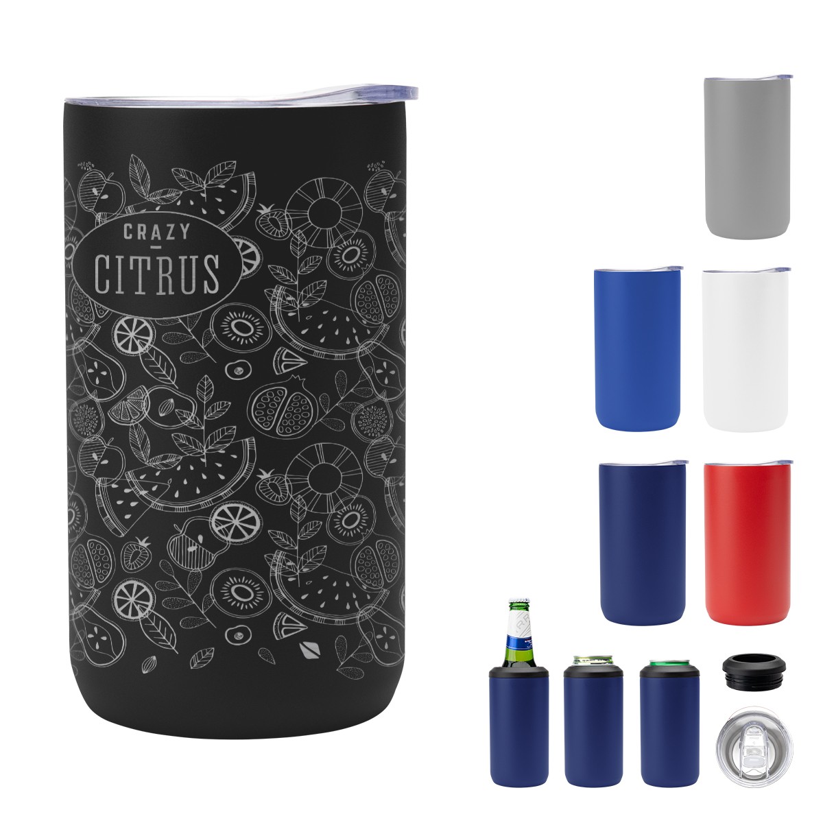 Picture of 12 Oz. Full Laser 4-in-1 Double Walled Can Cooler