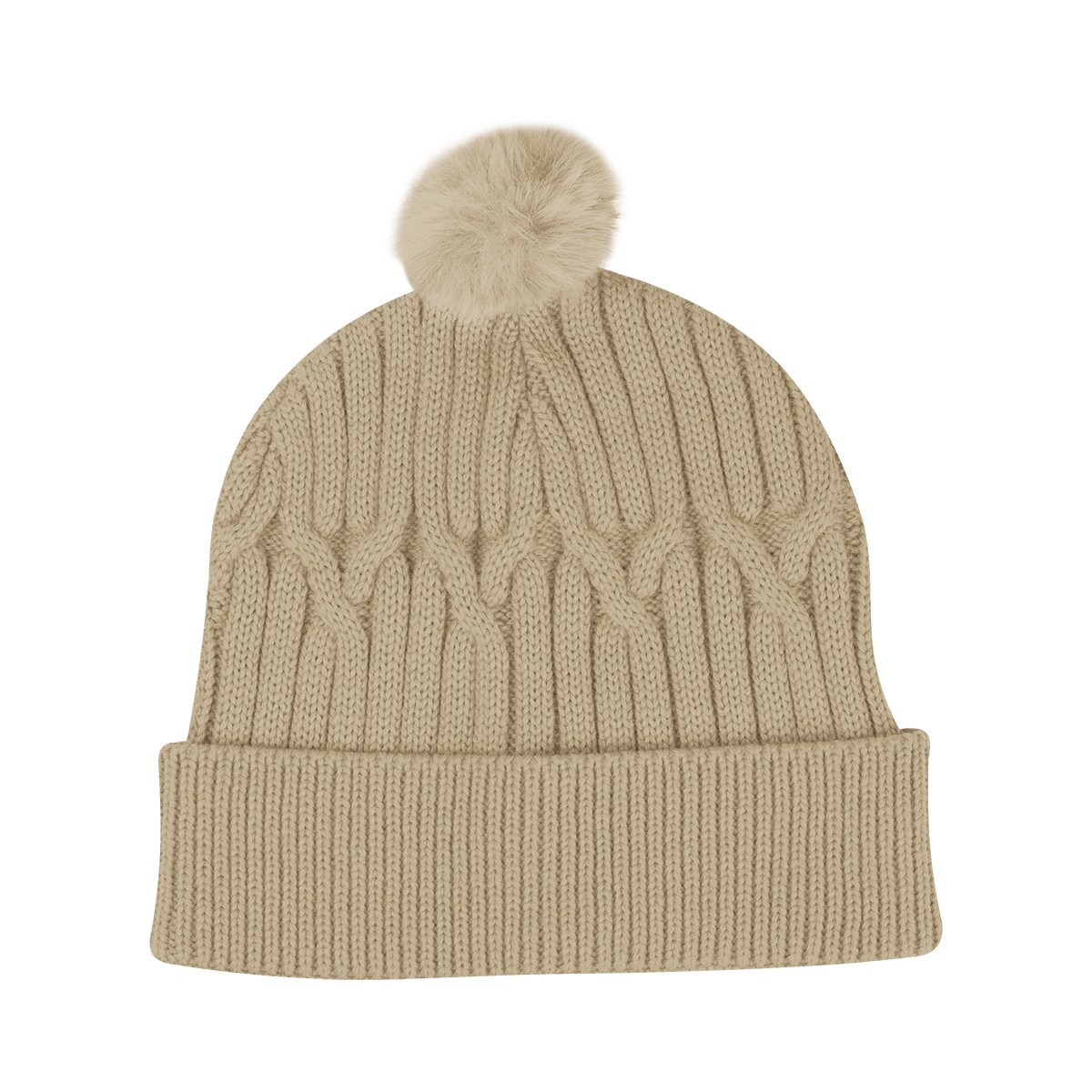 Picture of Courtney Cable Knit Rpet Pom Beanie