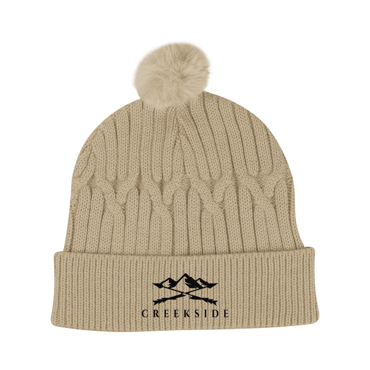 Picture of Courtney Cable Knit Rpet Pom Beanie