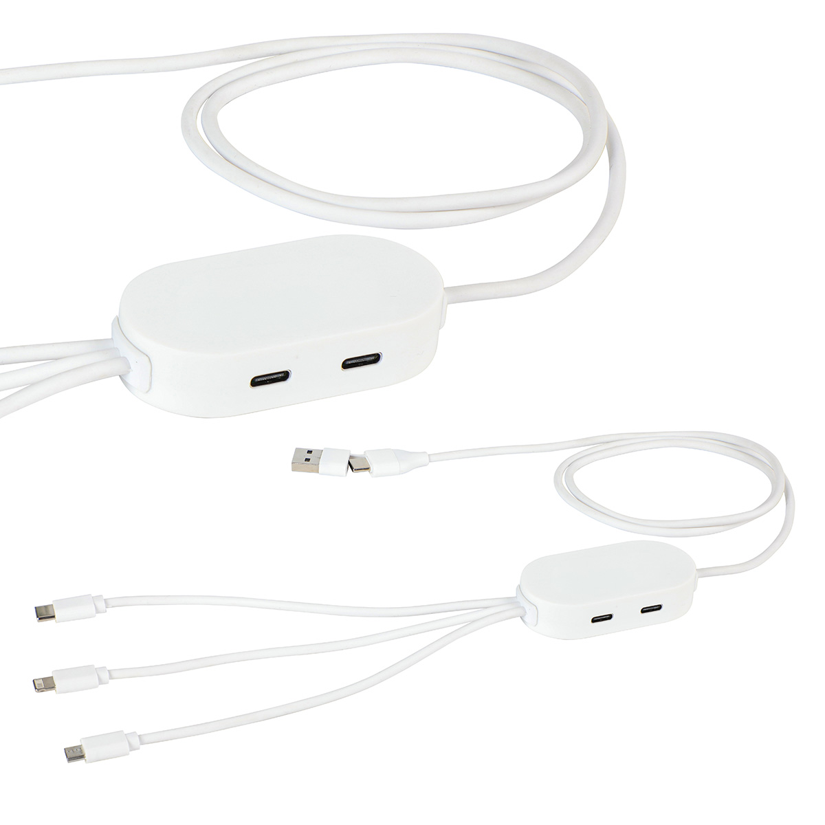 Picture of Triumph 3-in-1 Charging Cable with 4-Port USB Hub and Recycled Casing