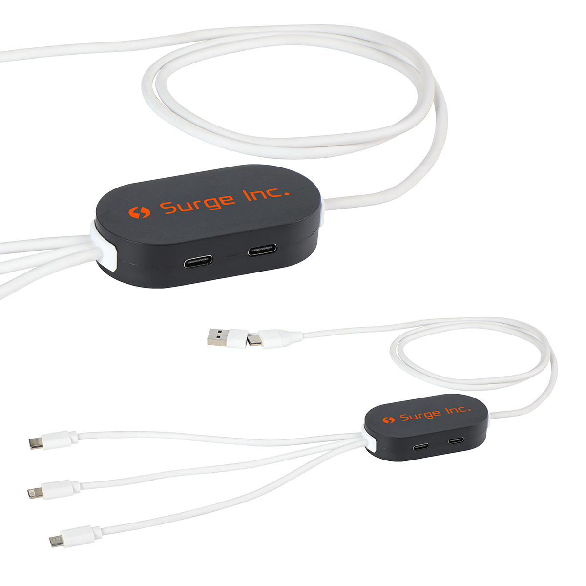 Picture of Triumph 3-in-1 Charging Cable with 4-Port USB Hub and Recycled Casing