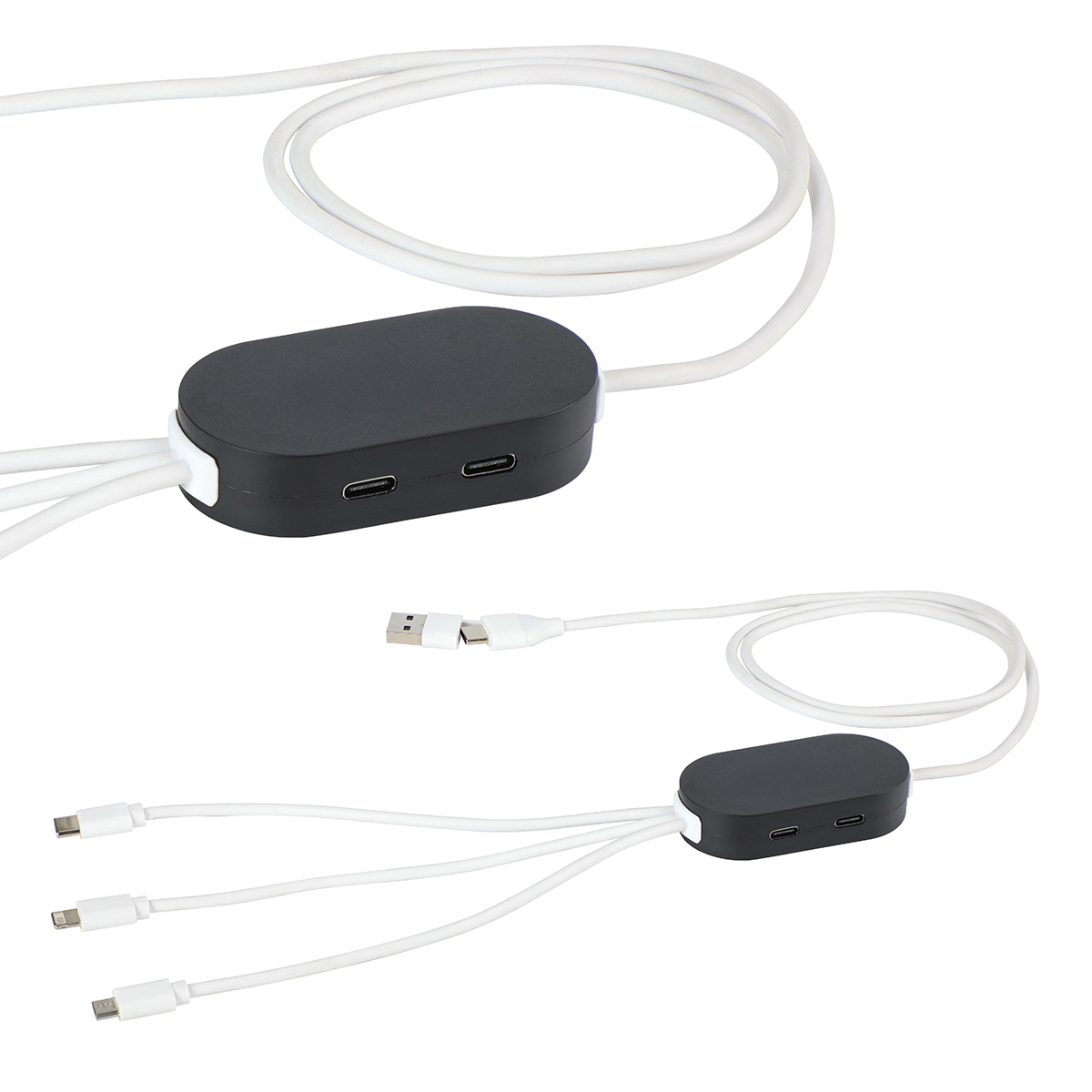 Picture of Triumph 3-in-1 Charging Cable with 4-Port USB Hub and Recycled Casing