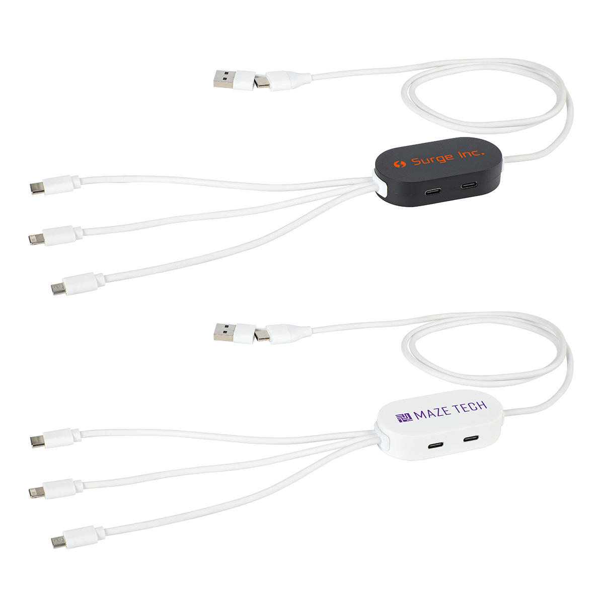 Picture of Triumph 3-in-1 Charging Cable with 4-Port USB Hub and Recycled Casing