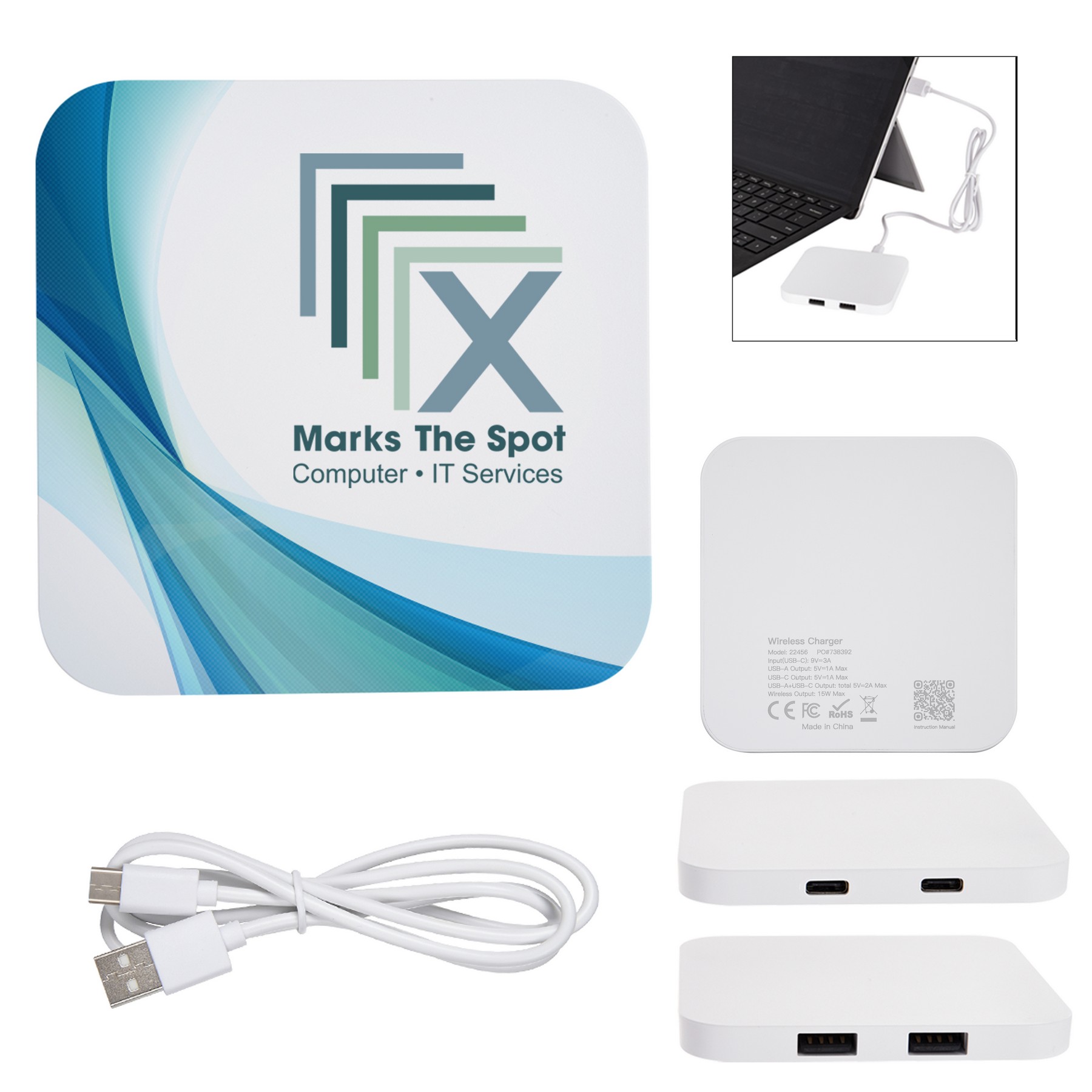 Picture of Power Up 2-port Usb Hub & Charging Pad 2.0